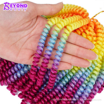 jamaican bounce Spring Twist New Product 2019 Curly Crochet Hair For Women 8inch Ombre Colors Spring Twist Crochet Braid Hair